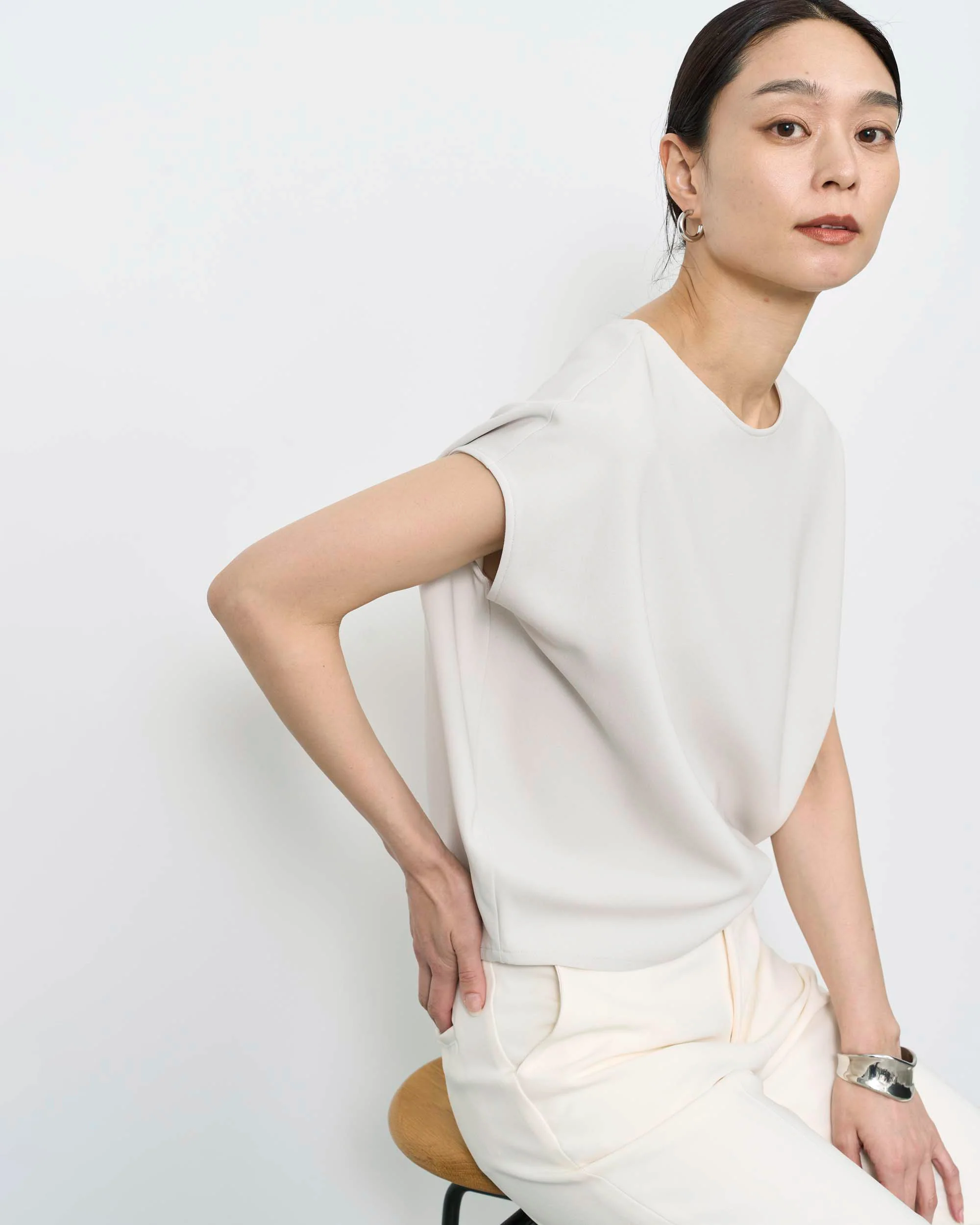 ショートスリーブコクーンブラウス - Image 18