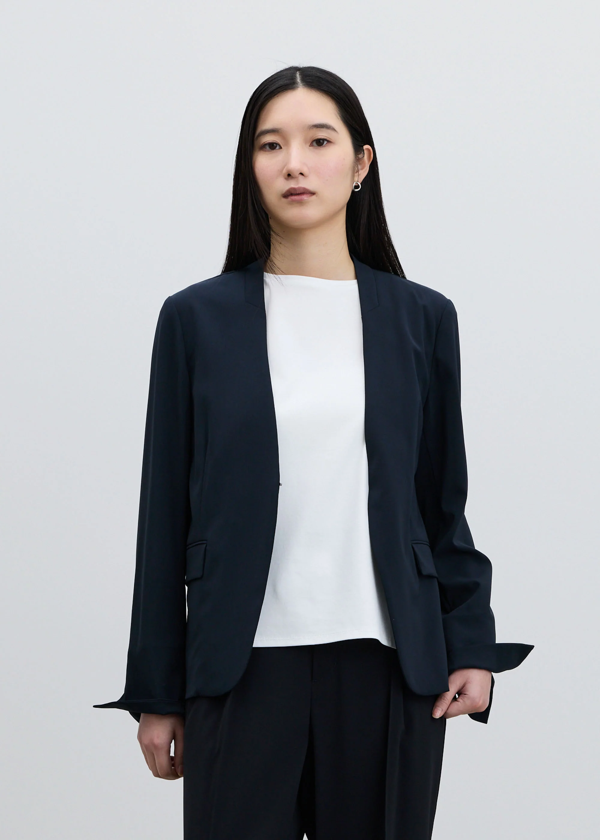 エアリーストレッチノーカラージャケット - Image 10