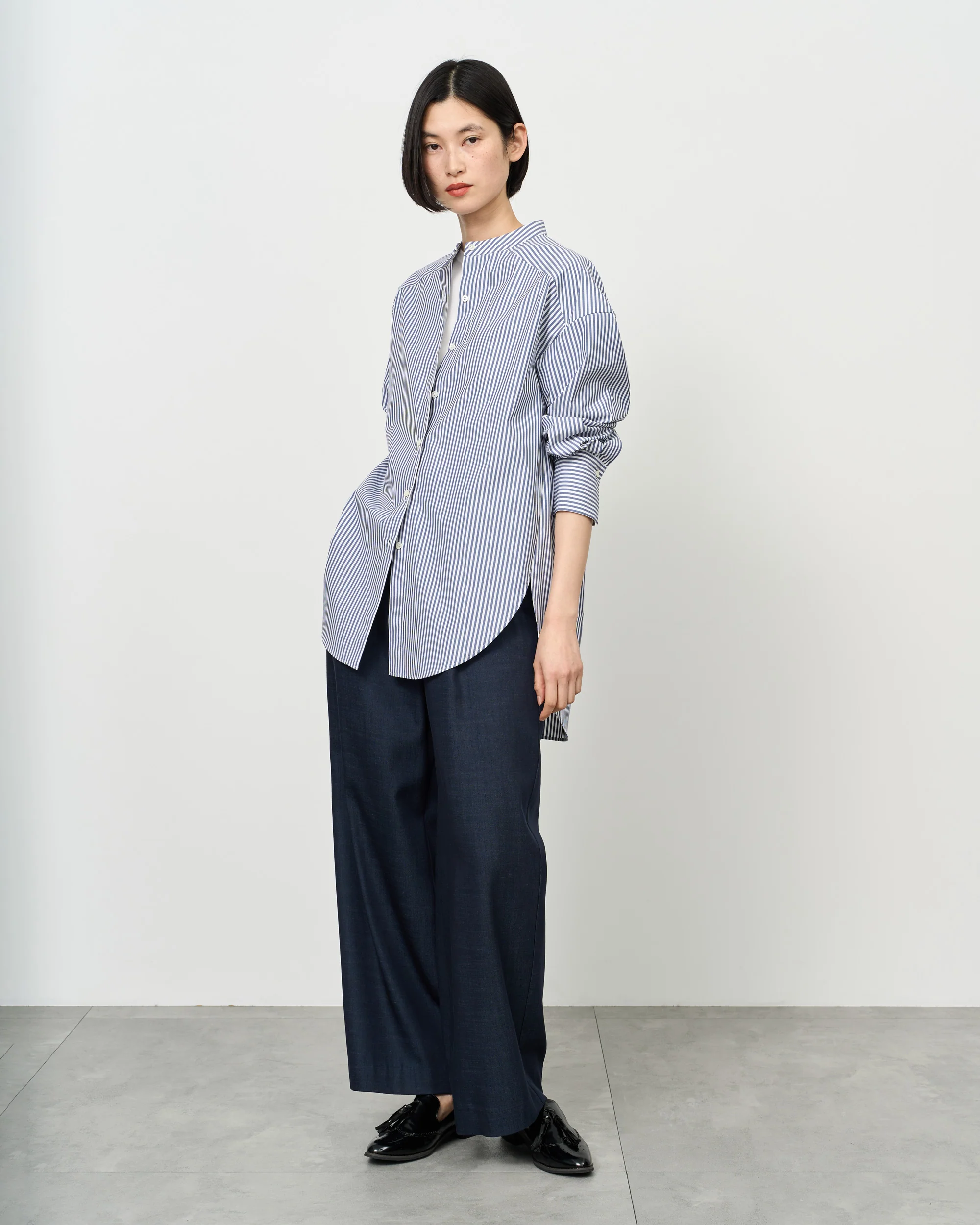 バンドカラーロングシャツ - Image 5