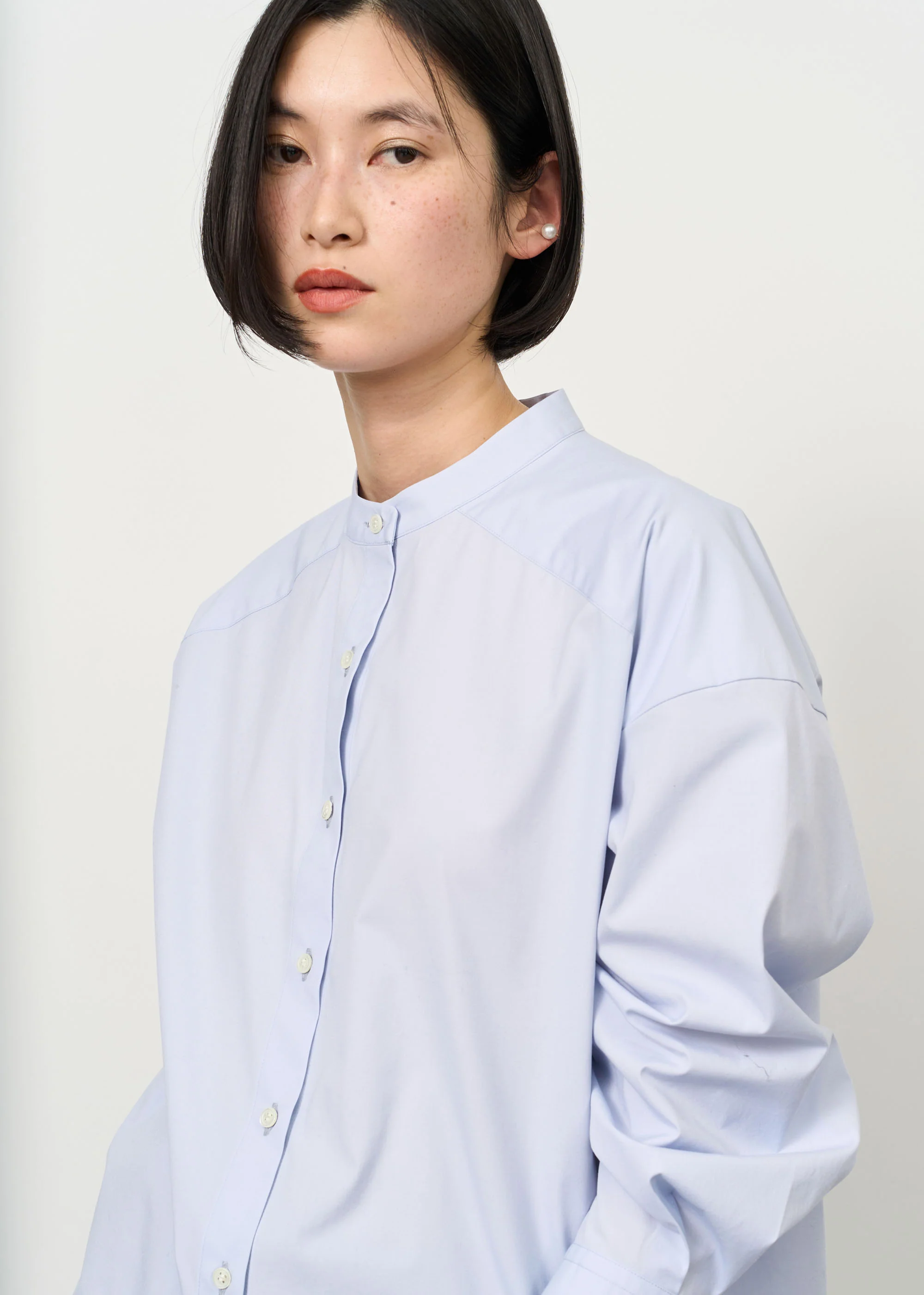 バンドカラーロングシャツ - Image 9