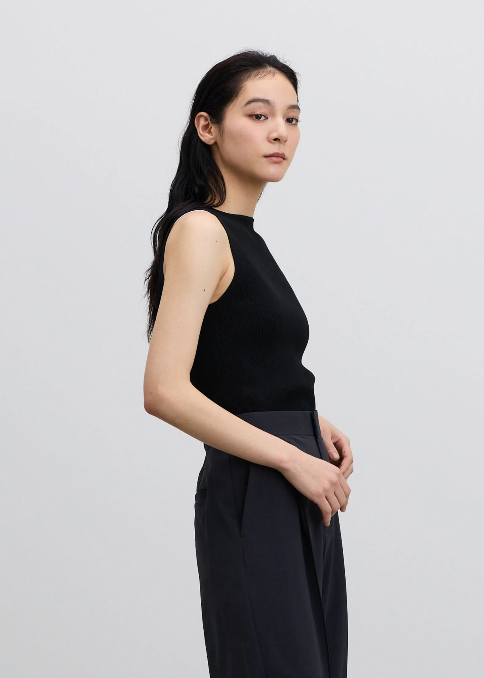 美Neck ノースリーブニット（ボートネック） - Image 3