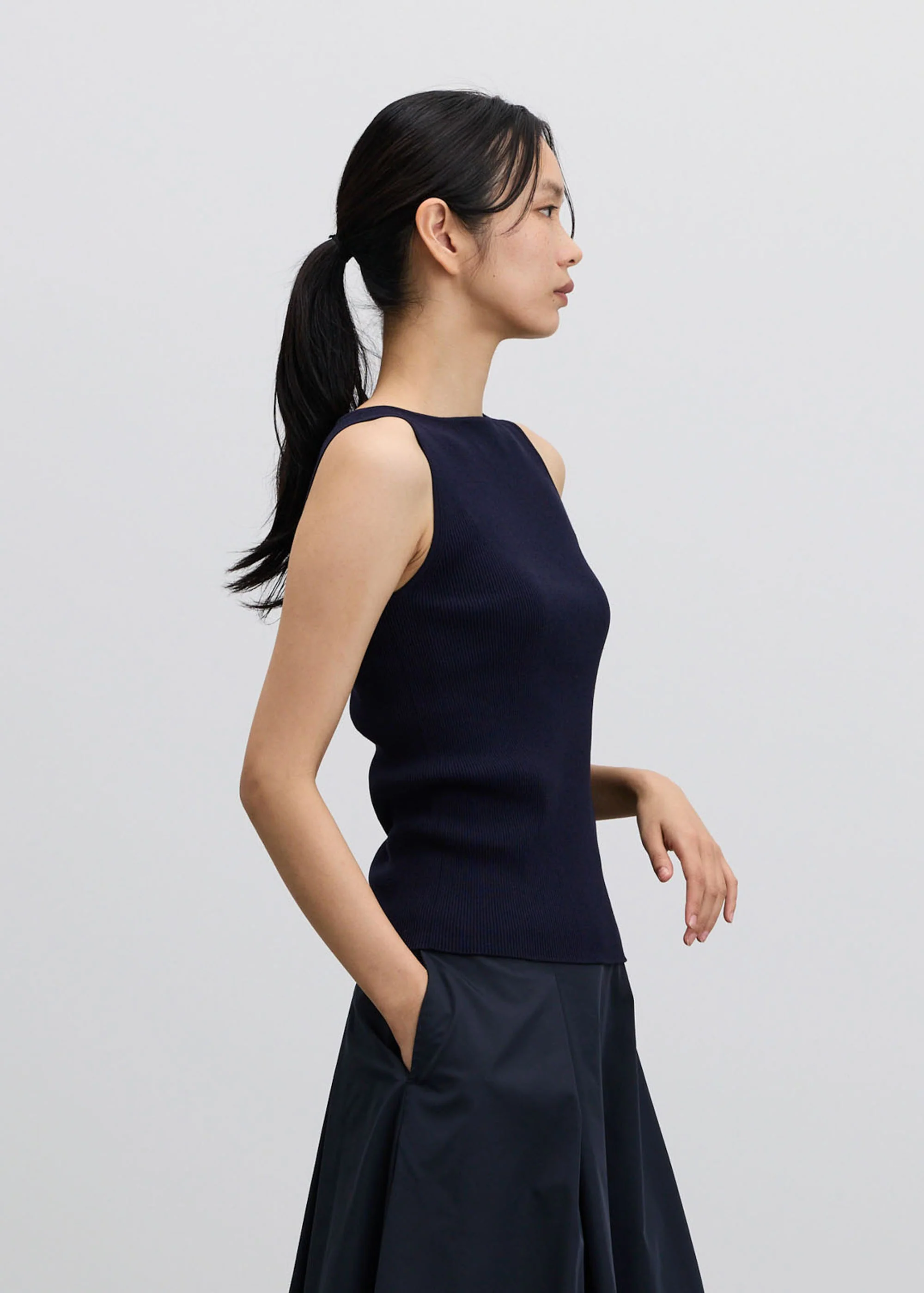 美Neck ノースリーブニット（ボートネック） - Image 37