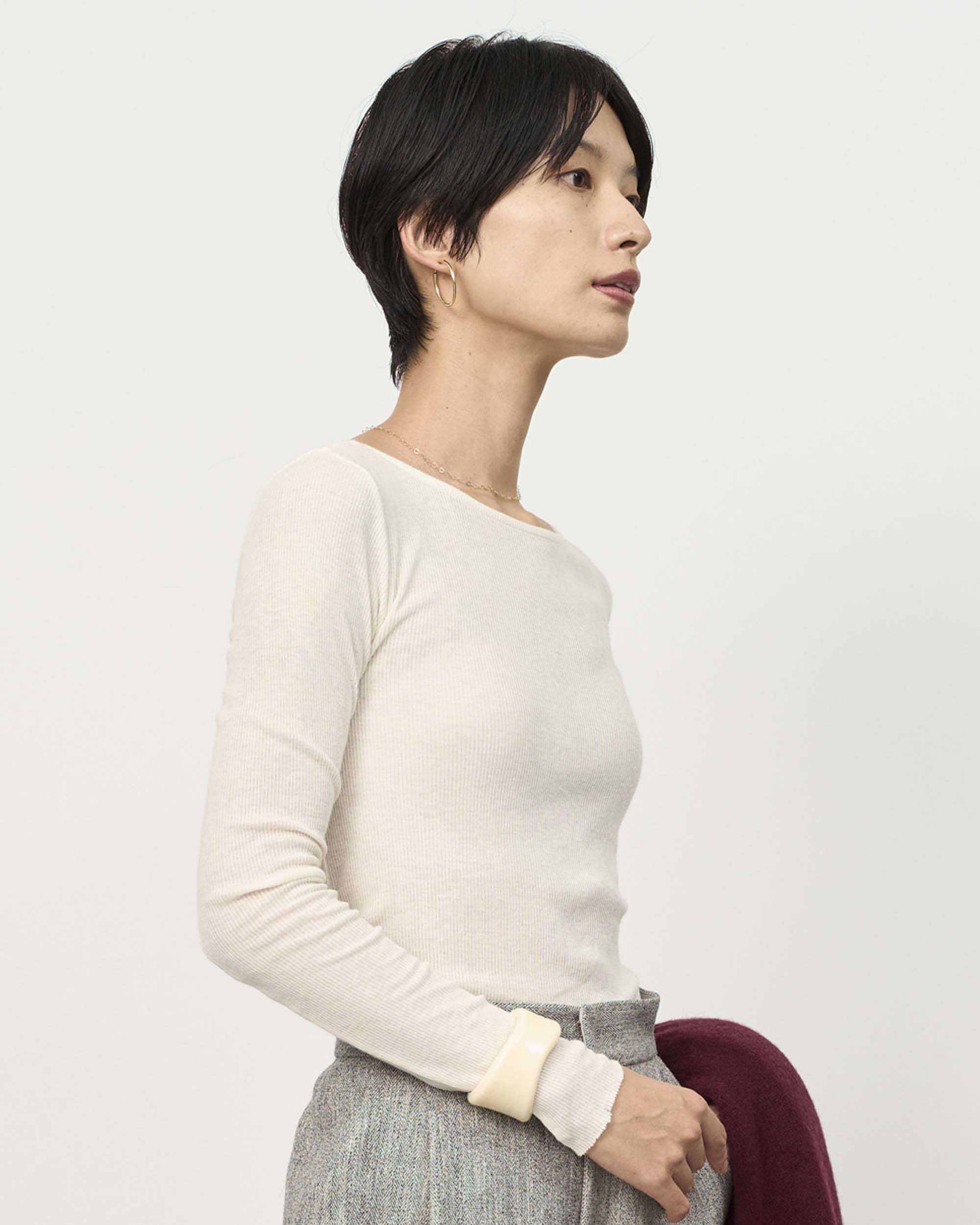 カシミヤ混2WAYカットソー - Image 18