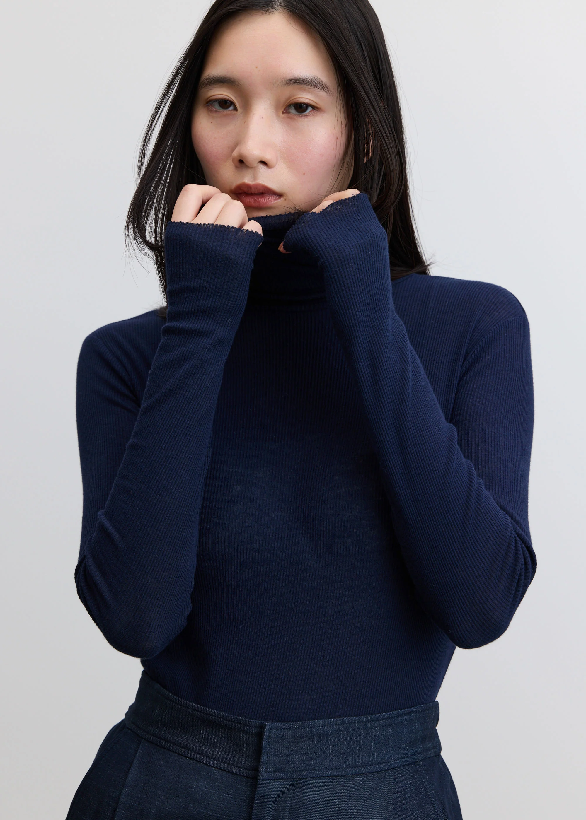 カシミヤ混タートルネックカットソー - Image 14