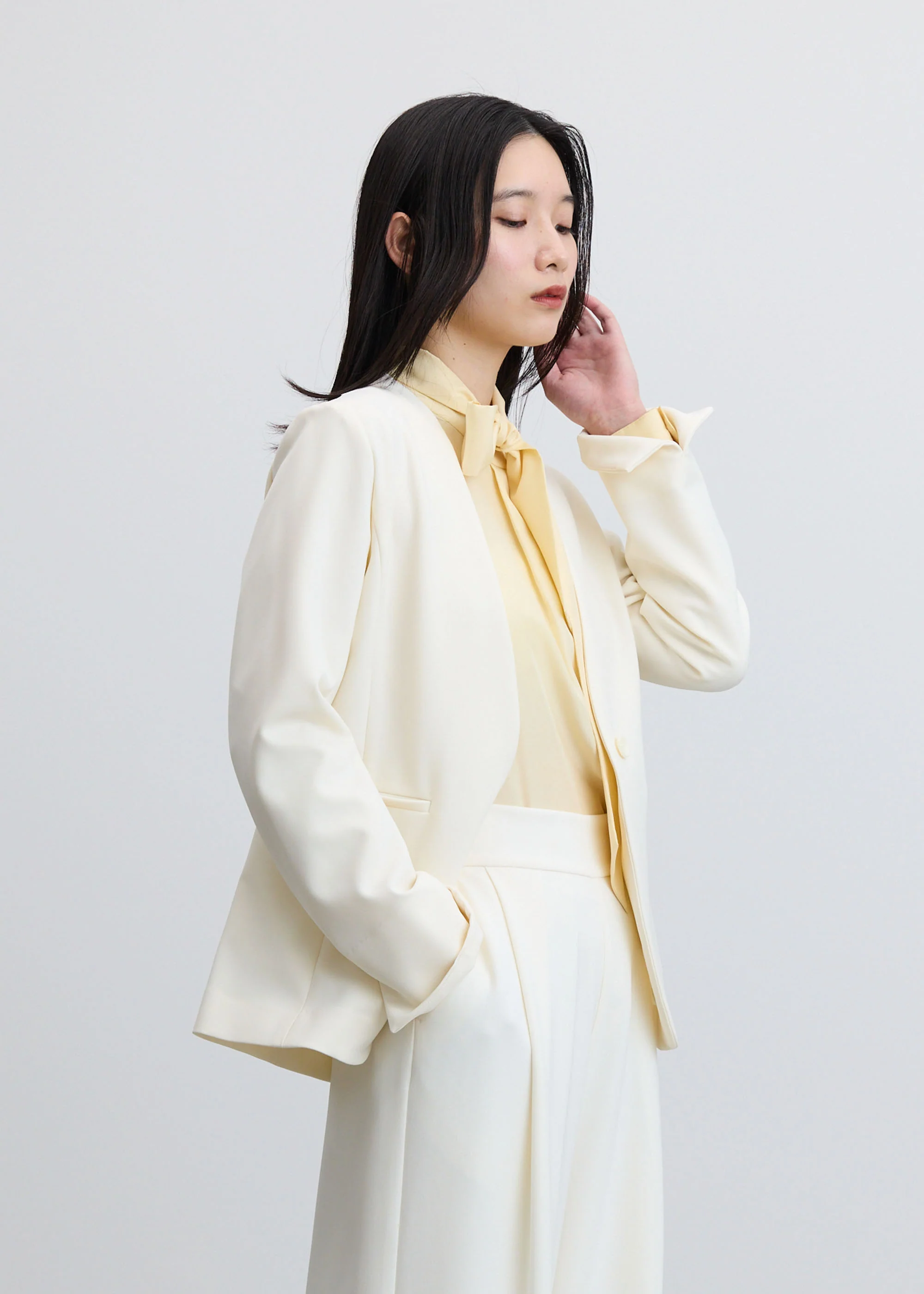 ストレッチファインノーカラージャケット - Image 18