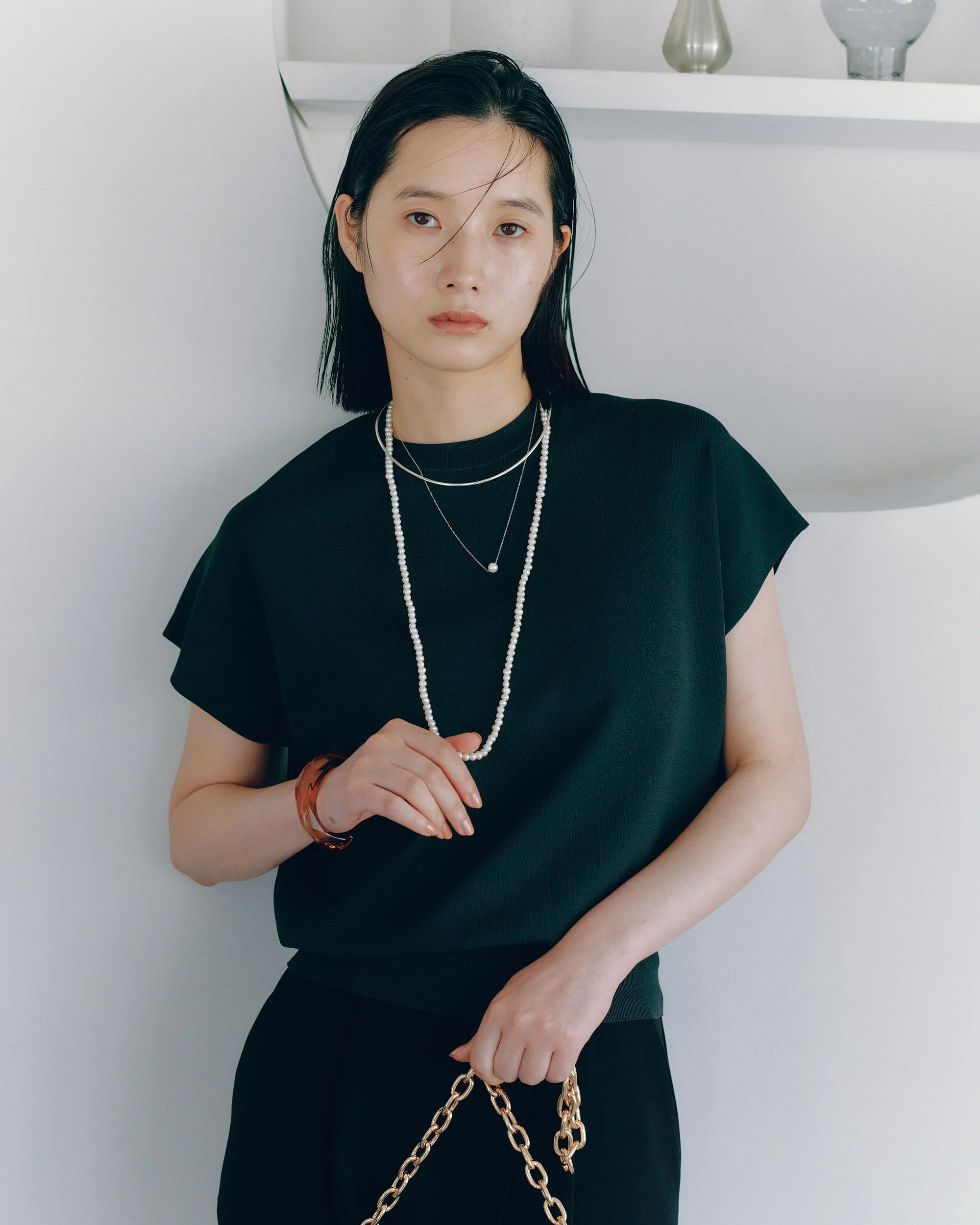 淡水パールロングネックレス - Image 5