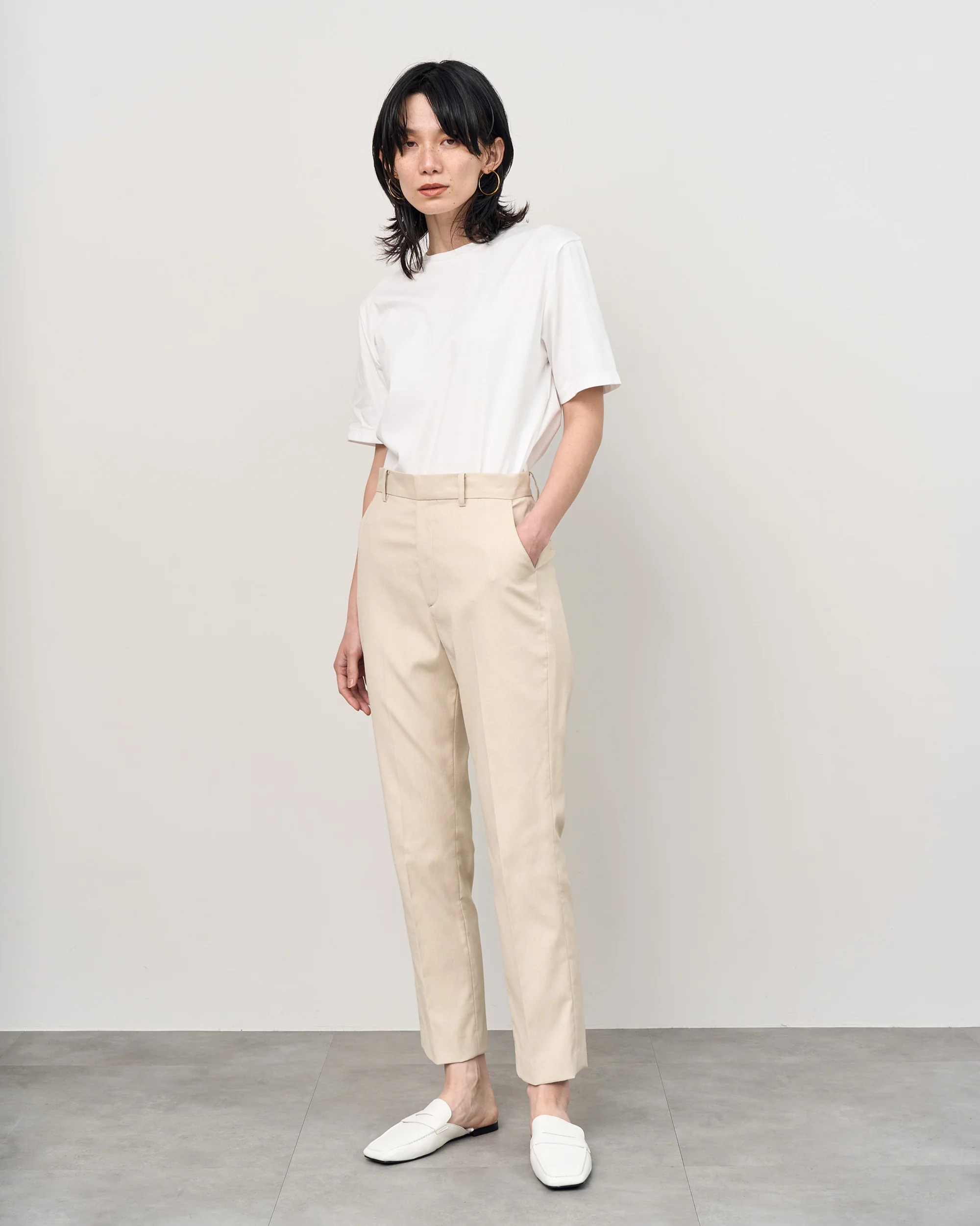 リネン混センタープレスパンツ - Image 12