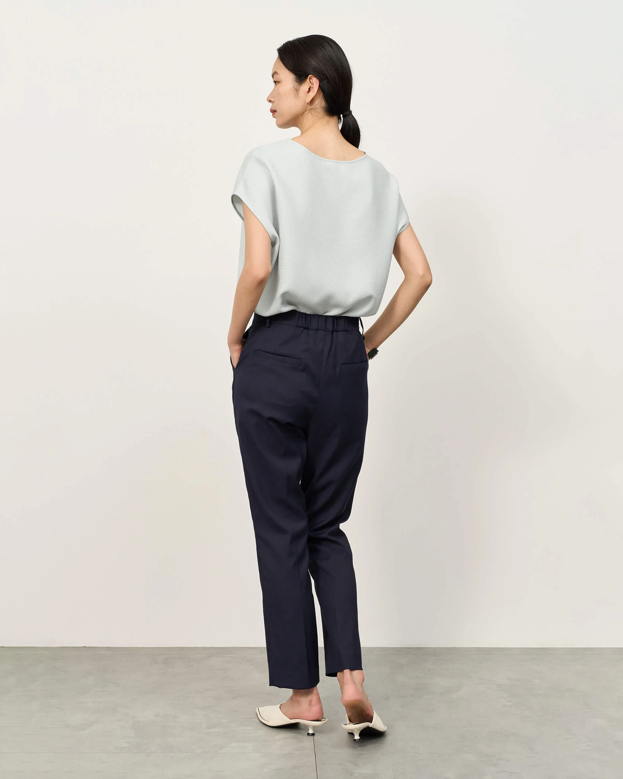 リネン混センタープレスパンツ - Image 4