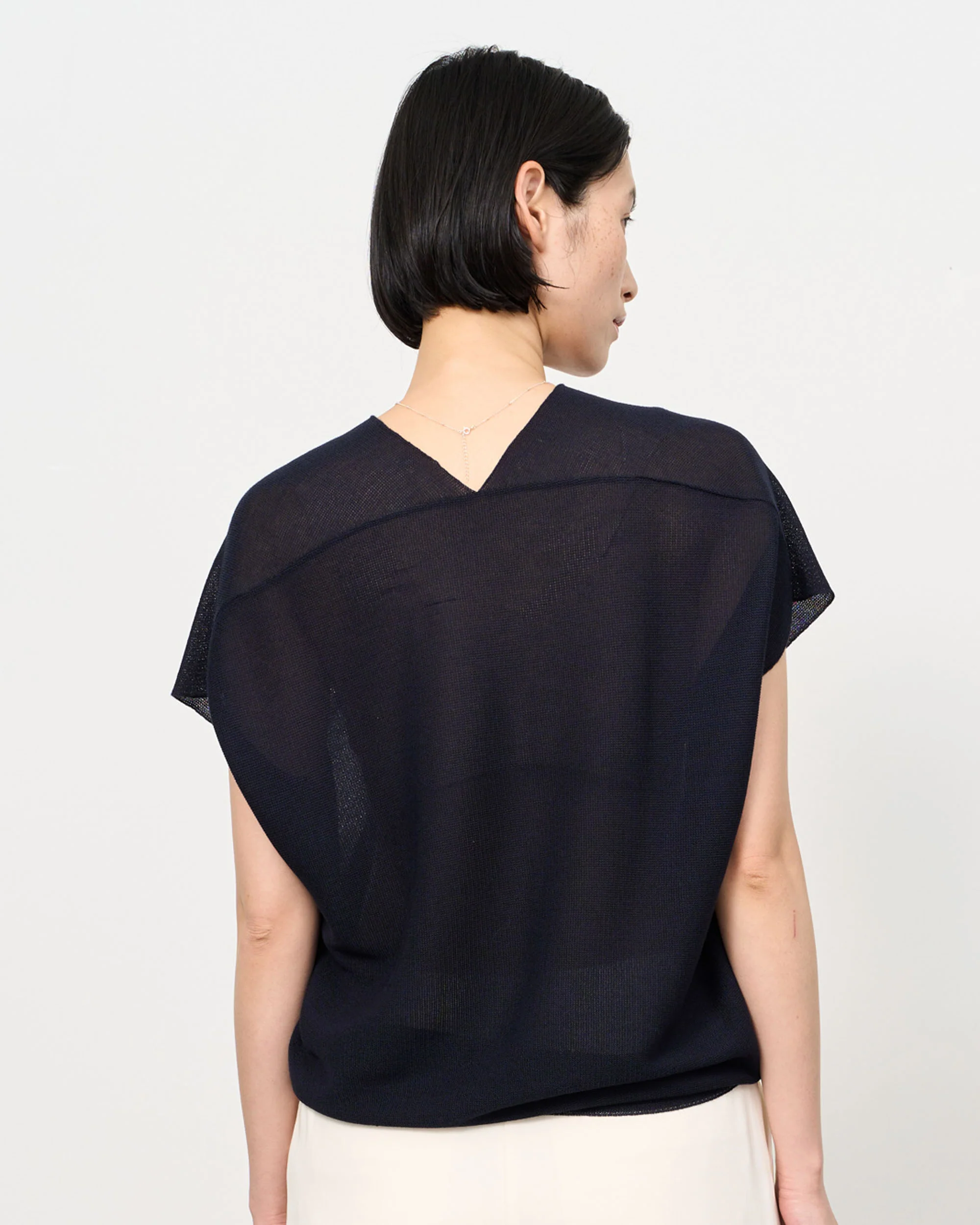 シアーショートスリーブコクーンニット - Image 4