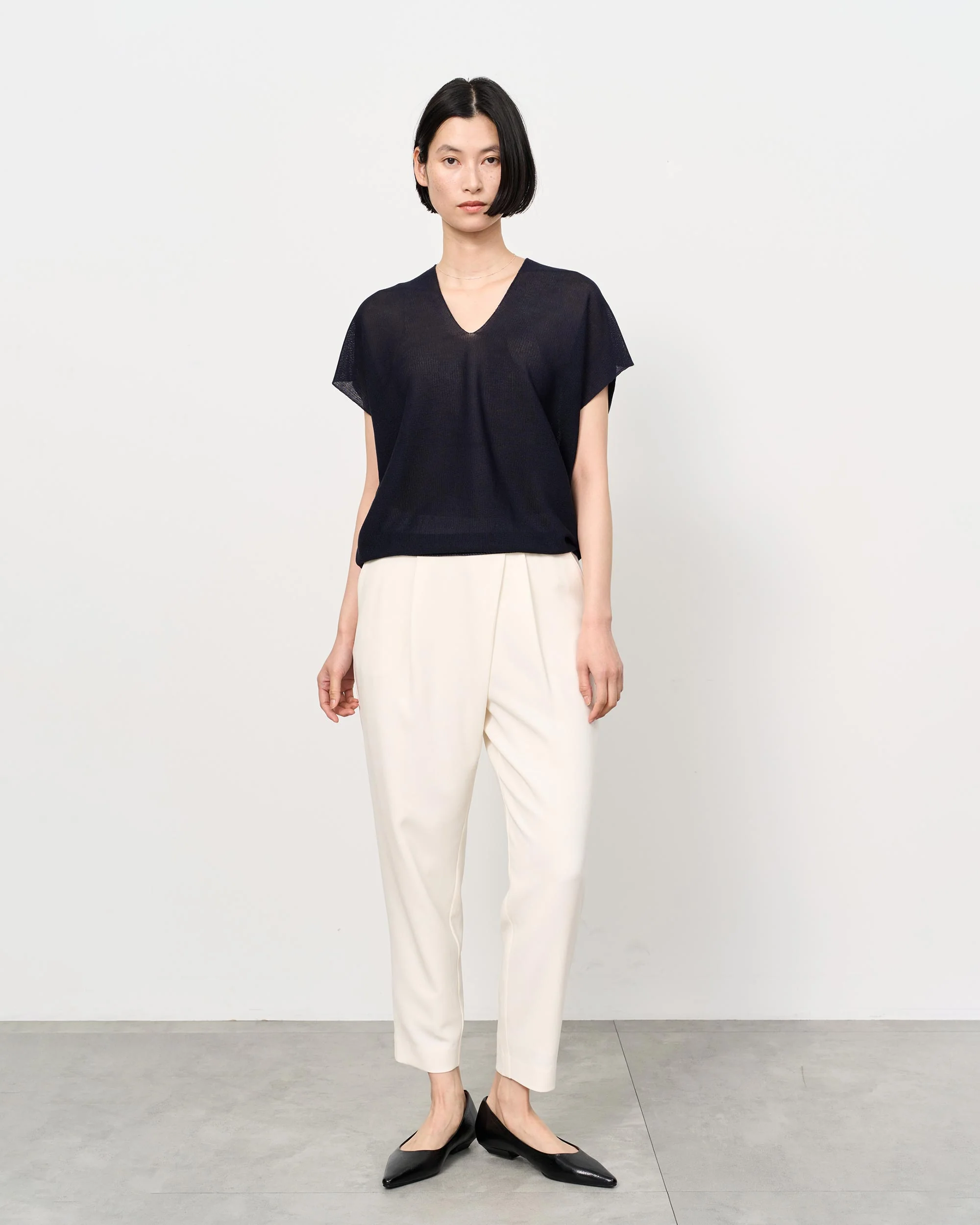 シアーショートスリーブコクーンニット - Image 5