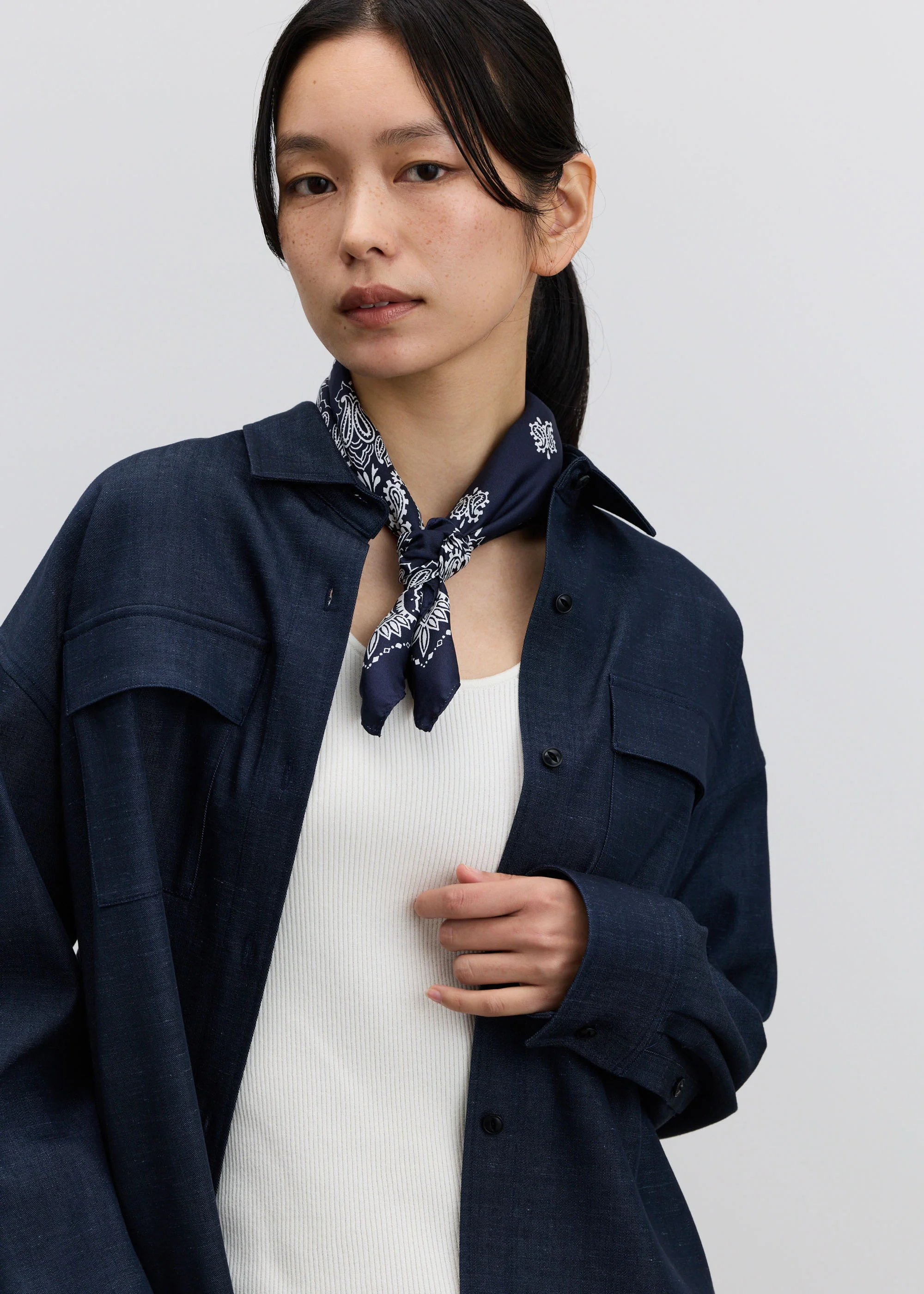 シルクバンダナプリントスカーフ - Image 5