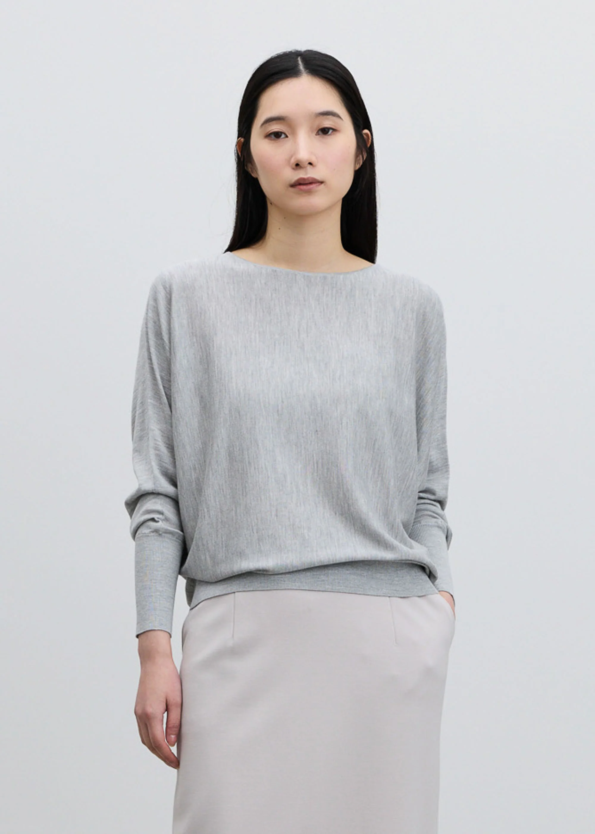 シルクコットンボートネックニット - Image 10