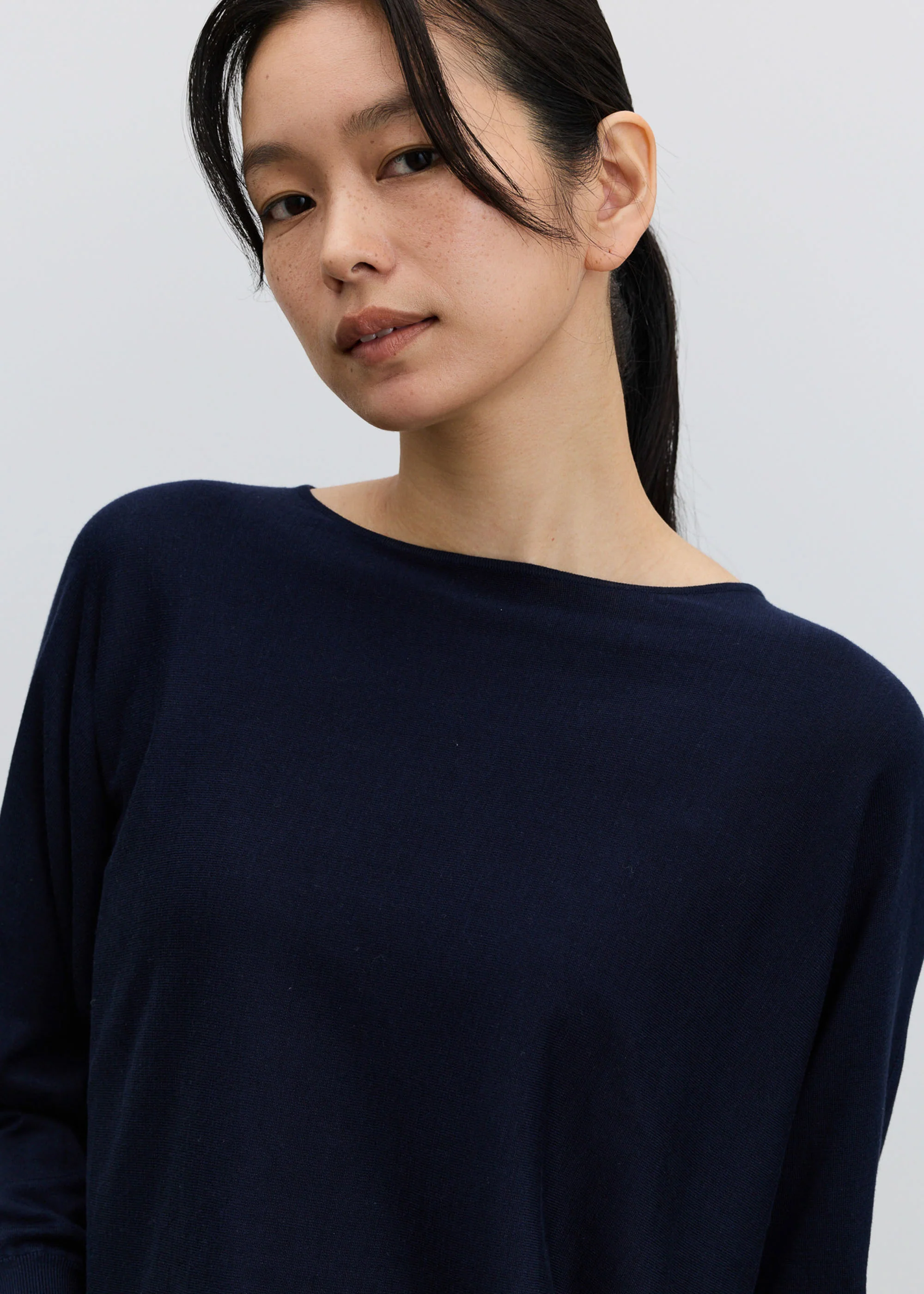 シルクコットンボートネックニット - Image 18