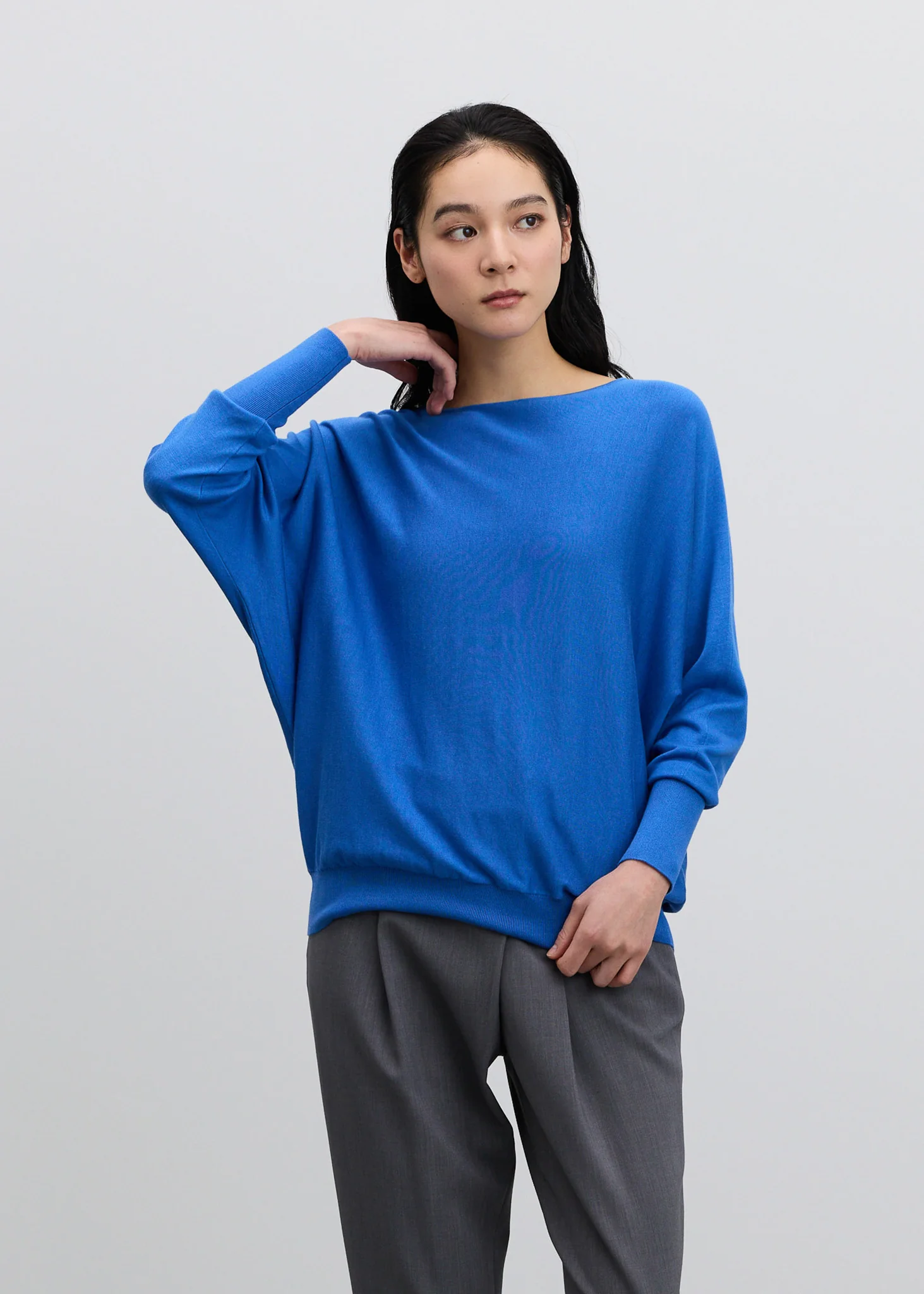 シルクコットンボートネックニット - Image 2