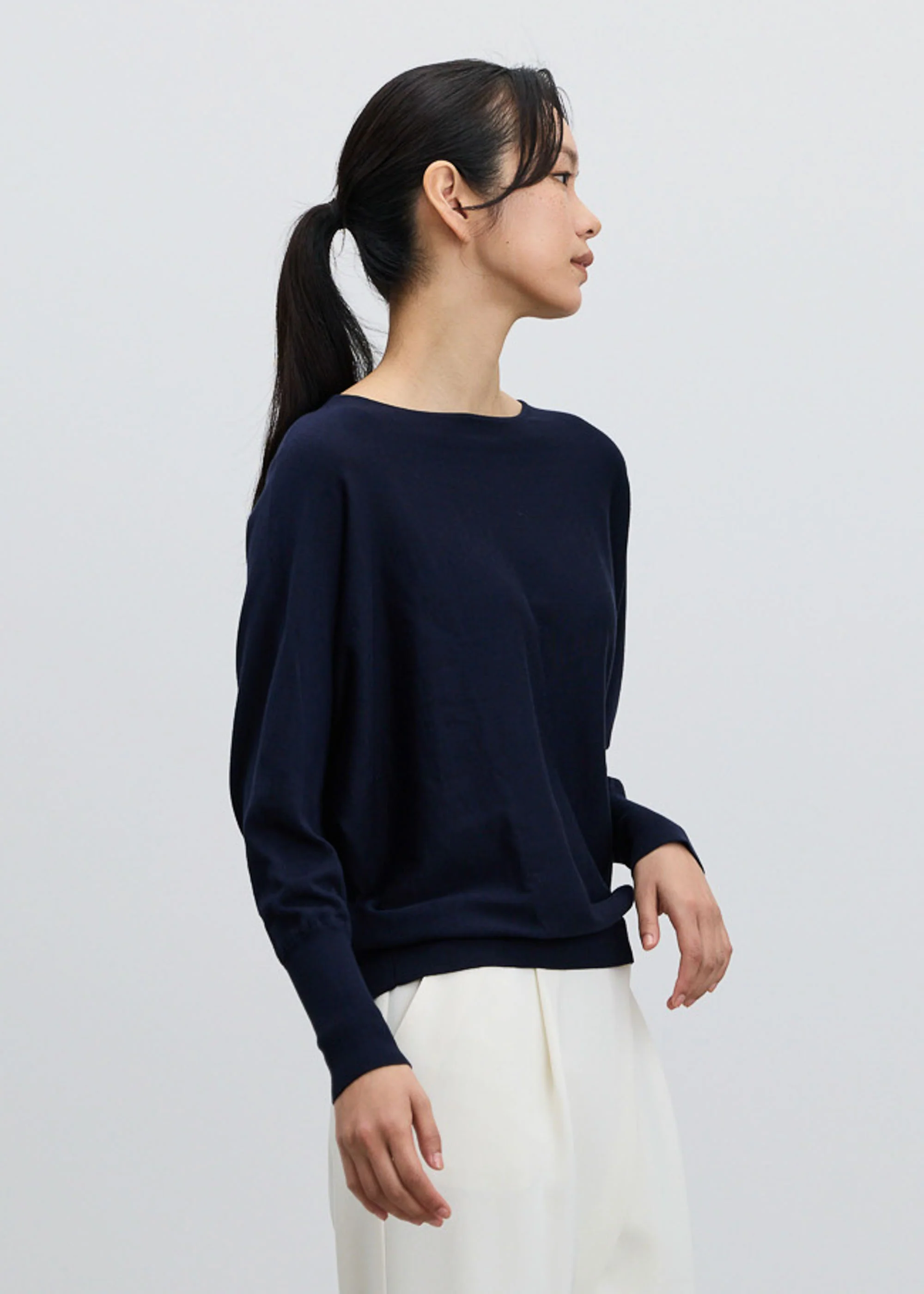 シルクコットンボートネックニット - Image 20