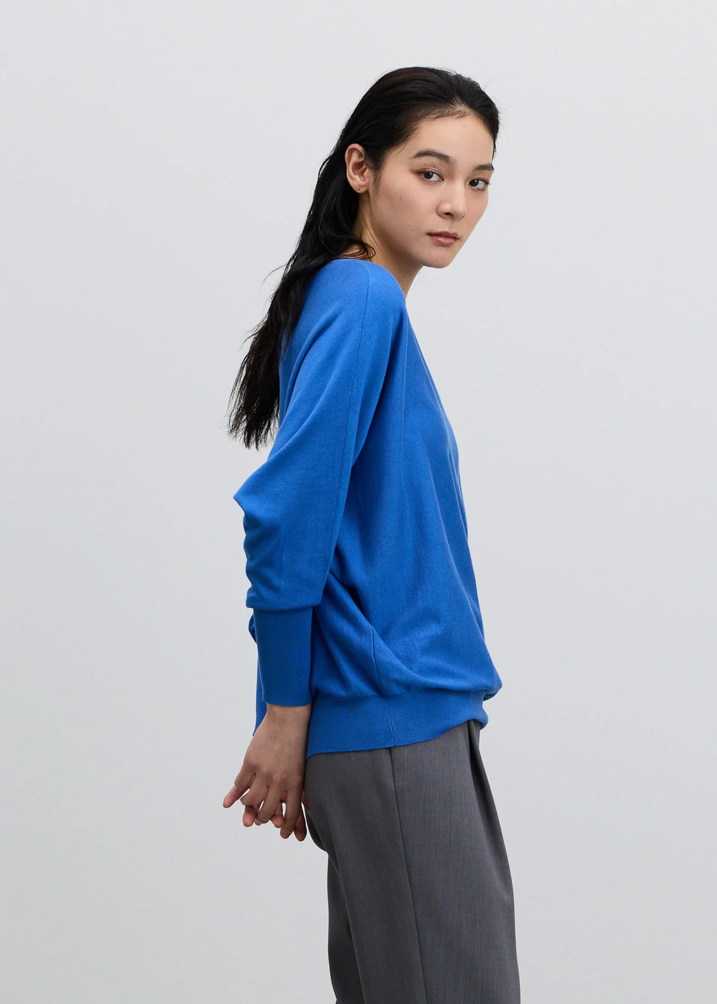 シルクコットンボートネックニット - Image 3