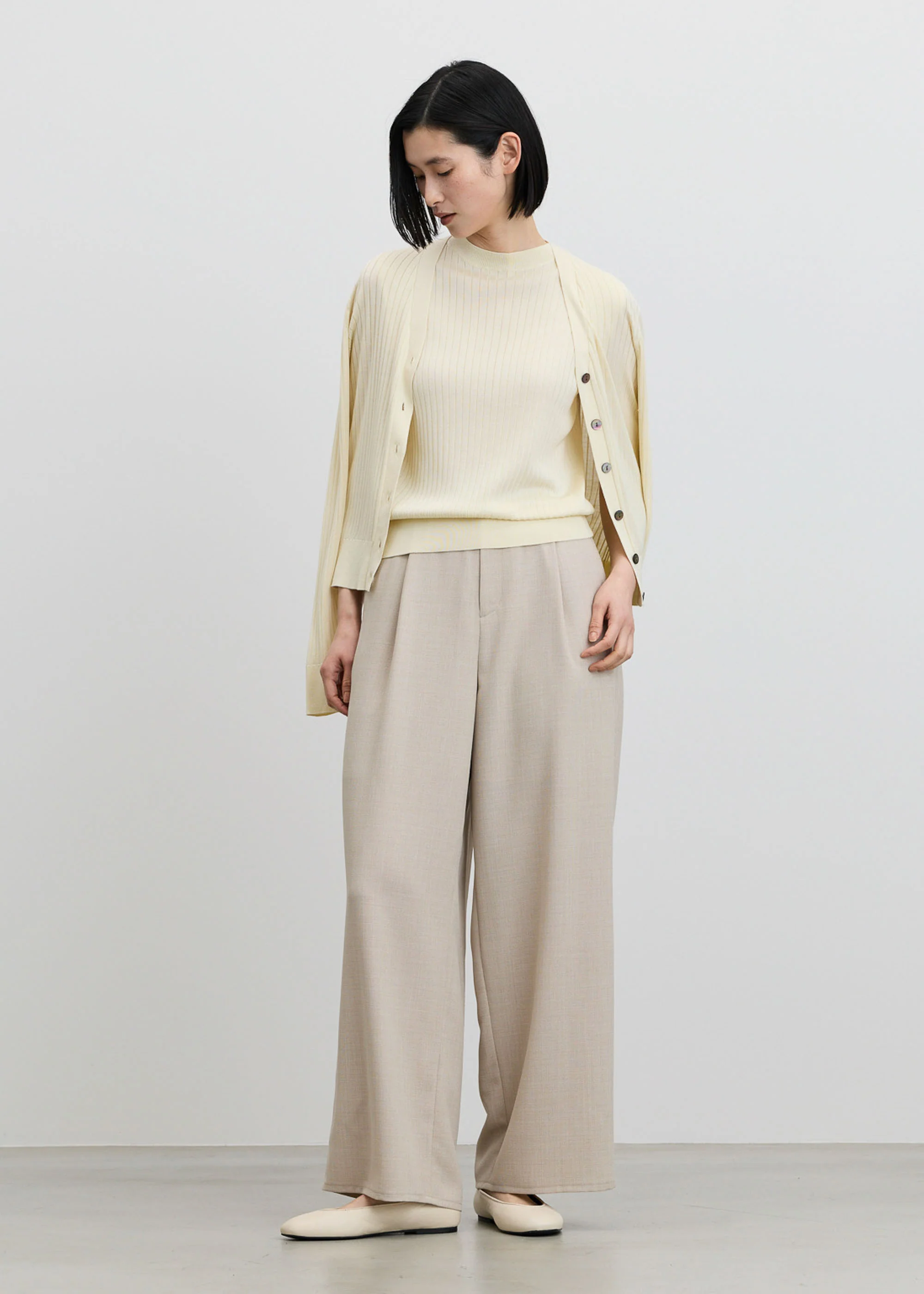 シルクワイドリブノースリーブニット - Image 16