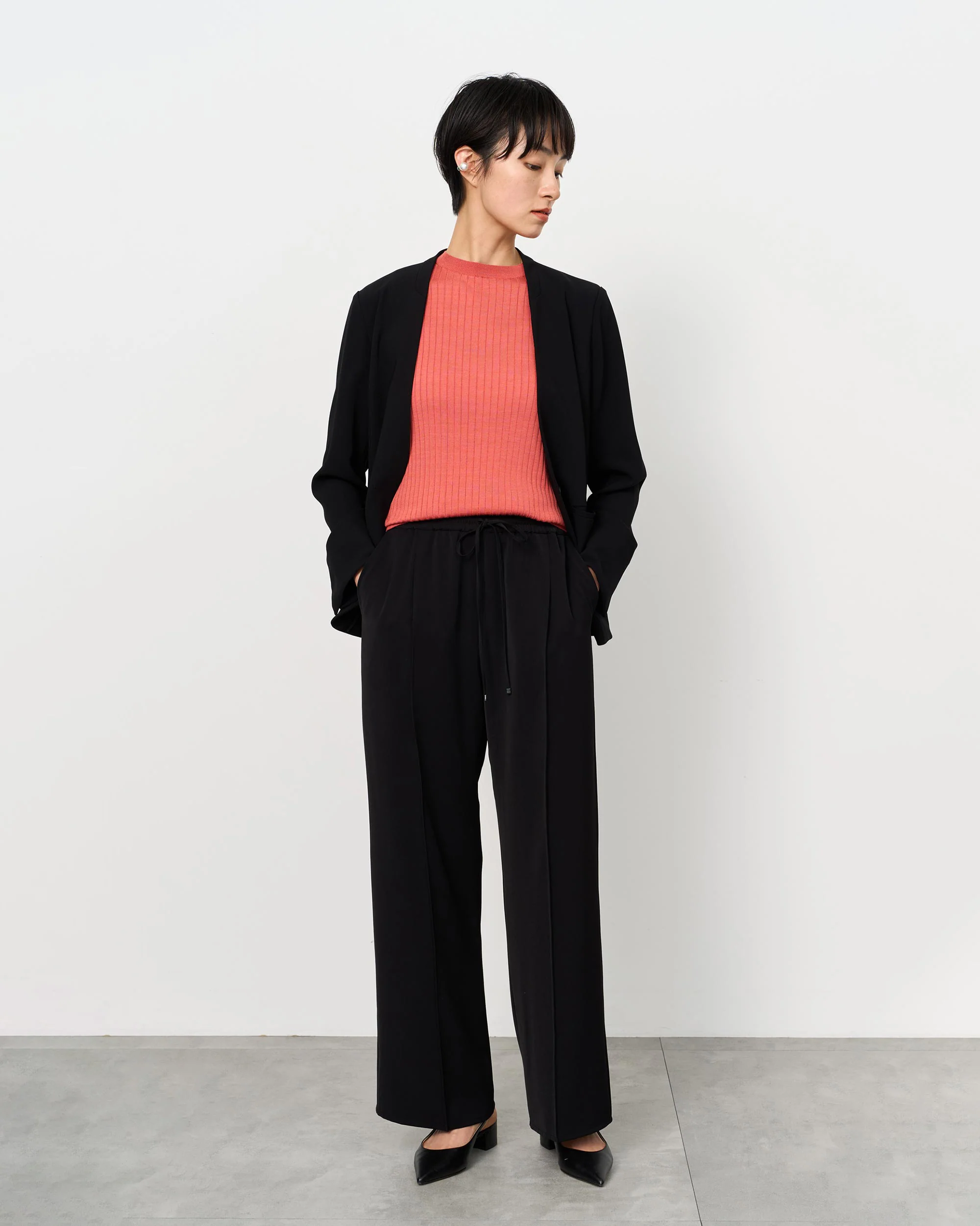 シルクワイドリブノースリーブニット - Image 35