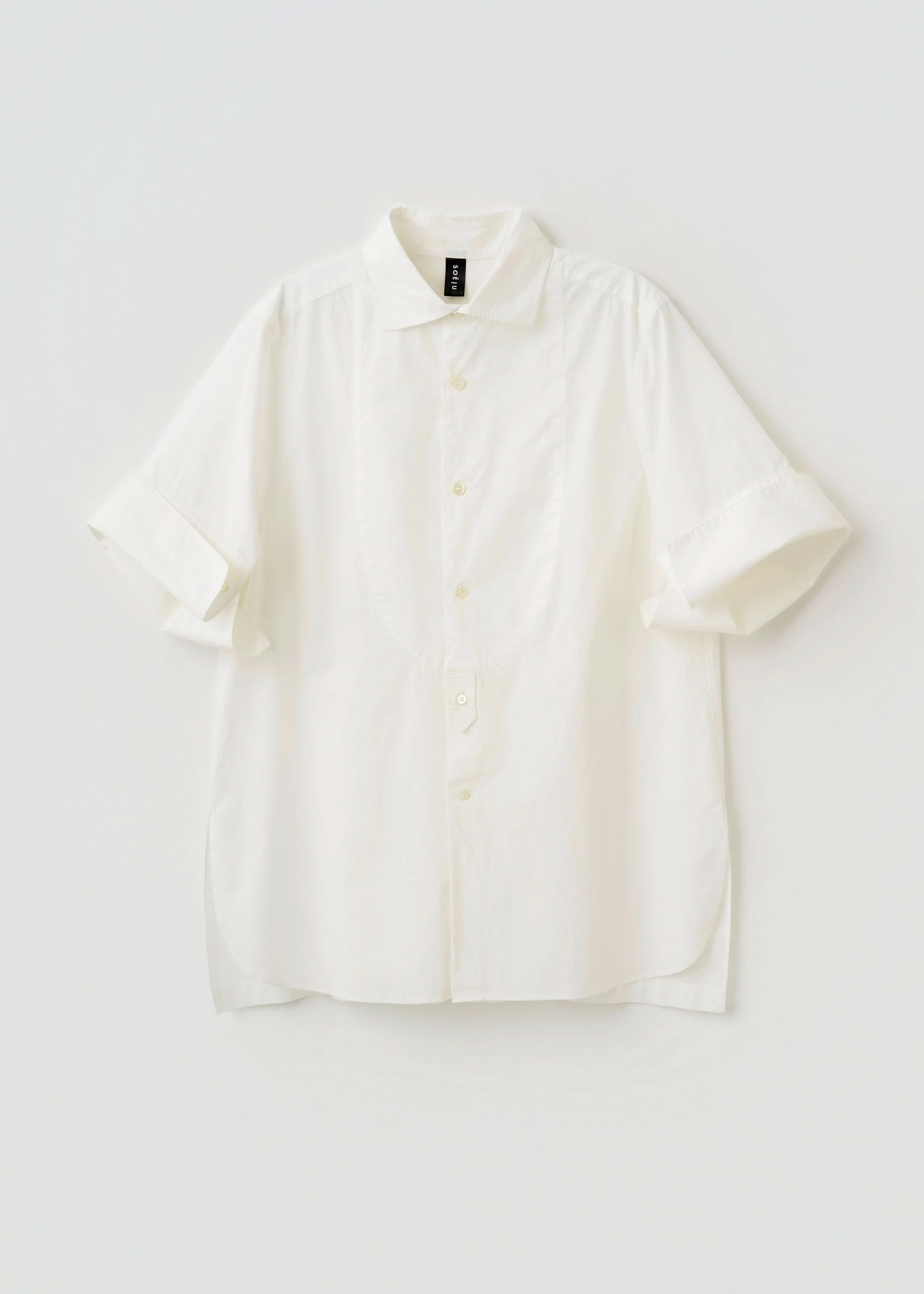 コットンシルクダブルカフスハーフスリーブシャツ - Image 6
