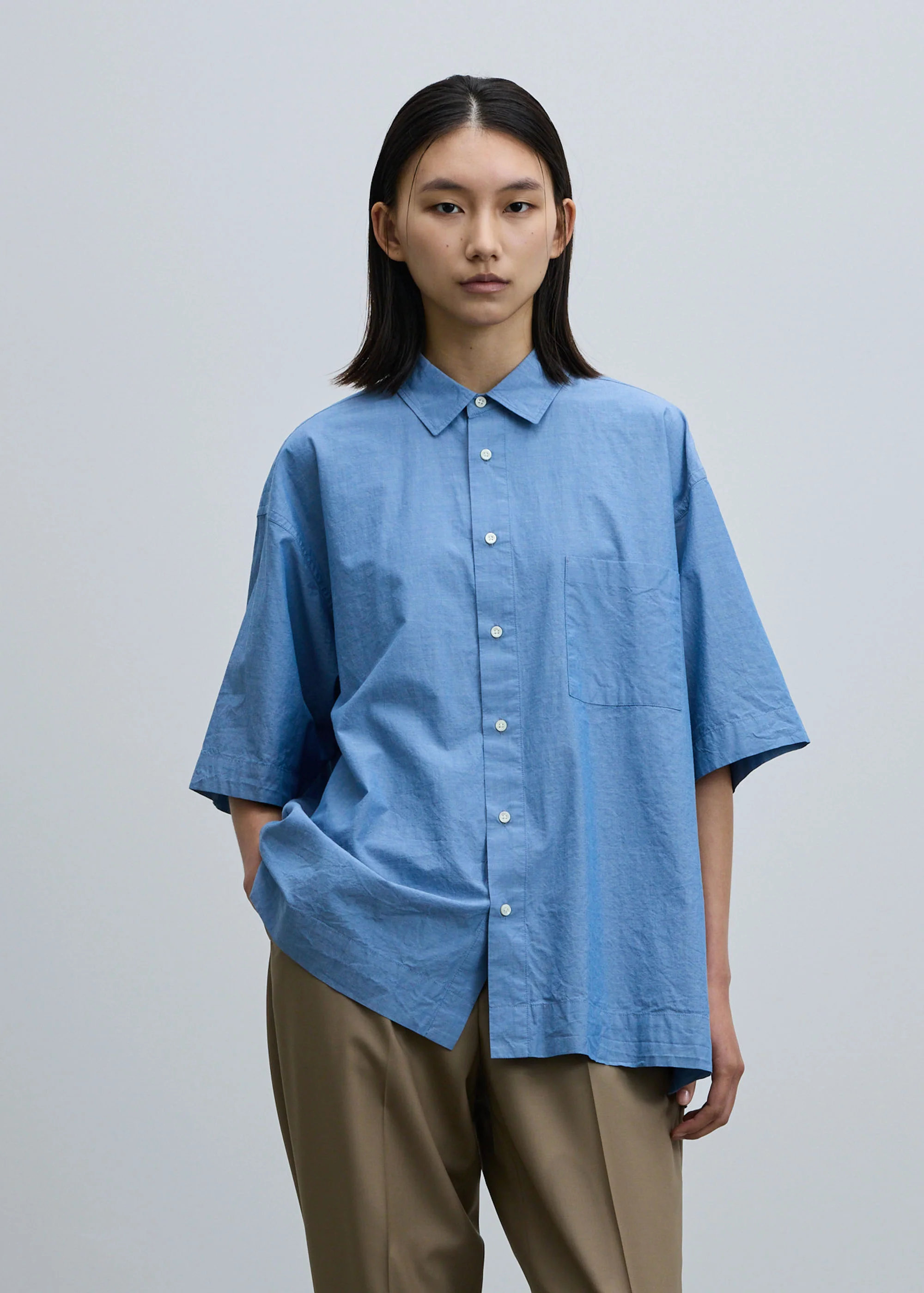 コットンシルクハーフスリーブシャツ - Image 3