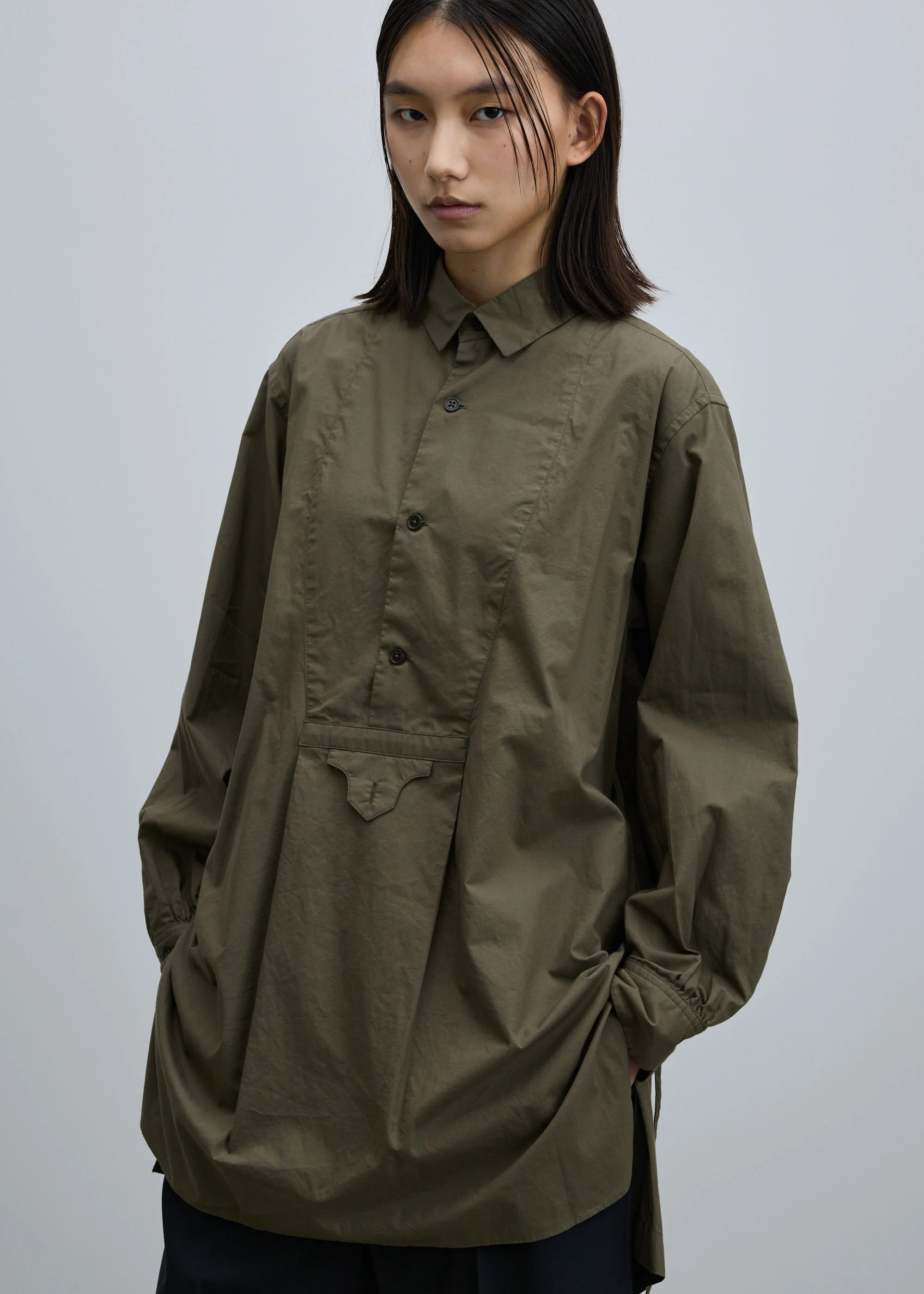 コットンシルクブザムチュニックシャツ - Image 17