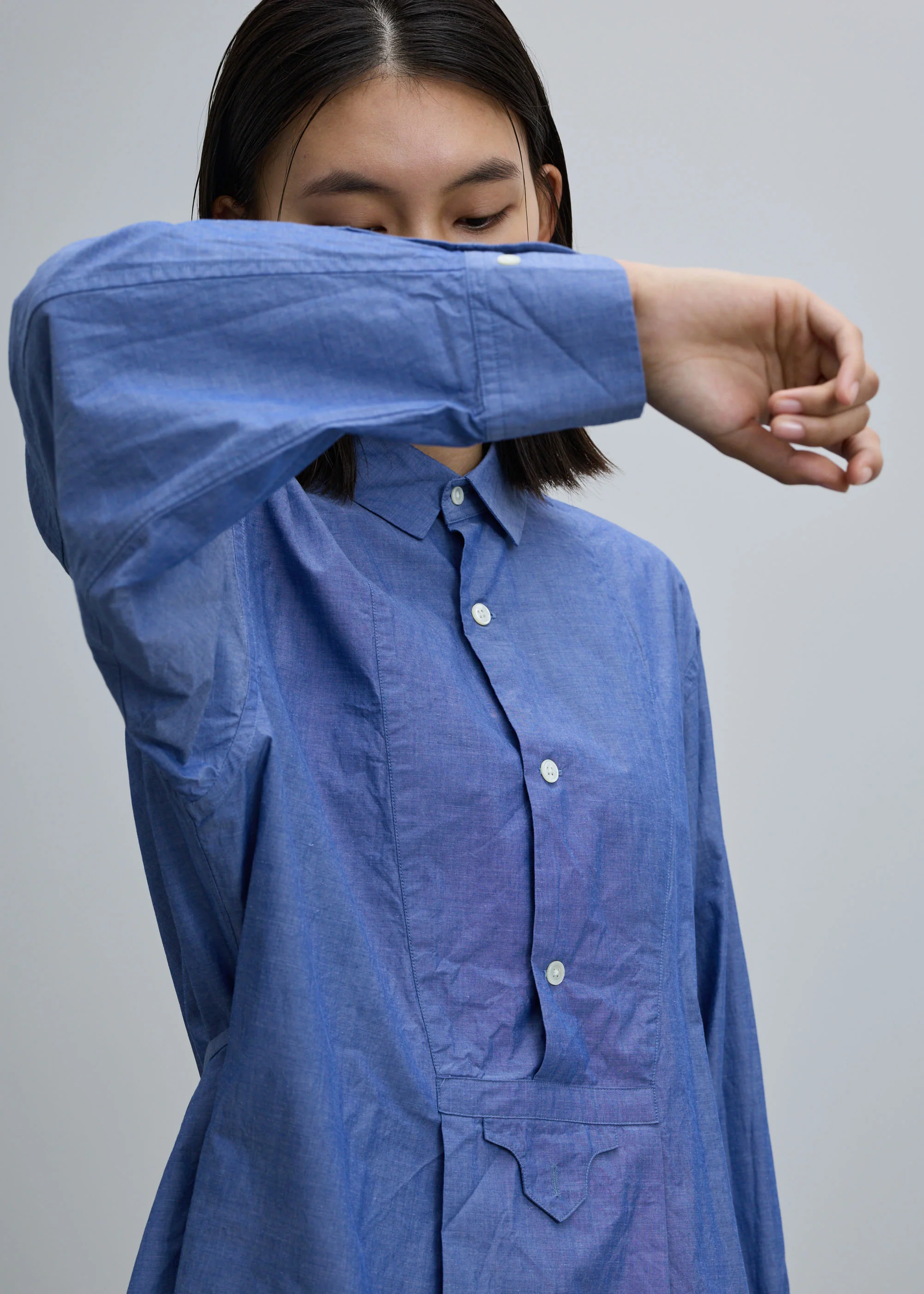 コットンシルクブザムチュニックシャツ - Image 7