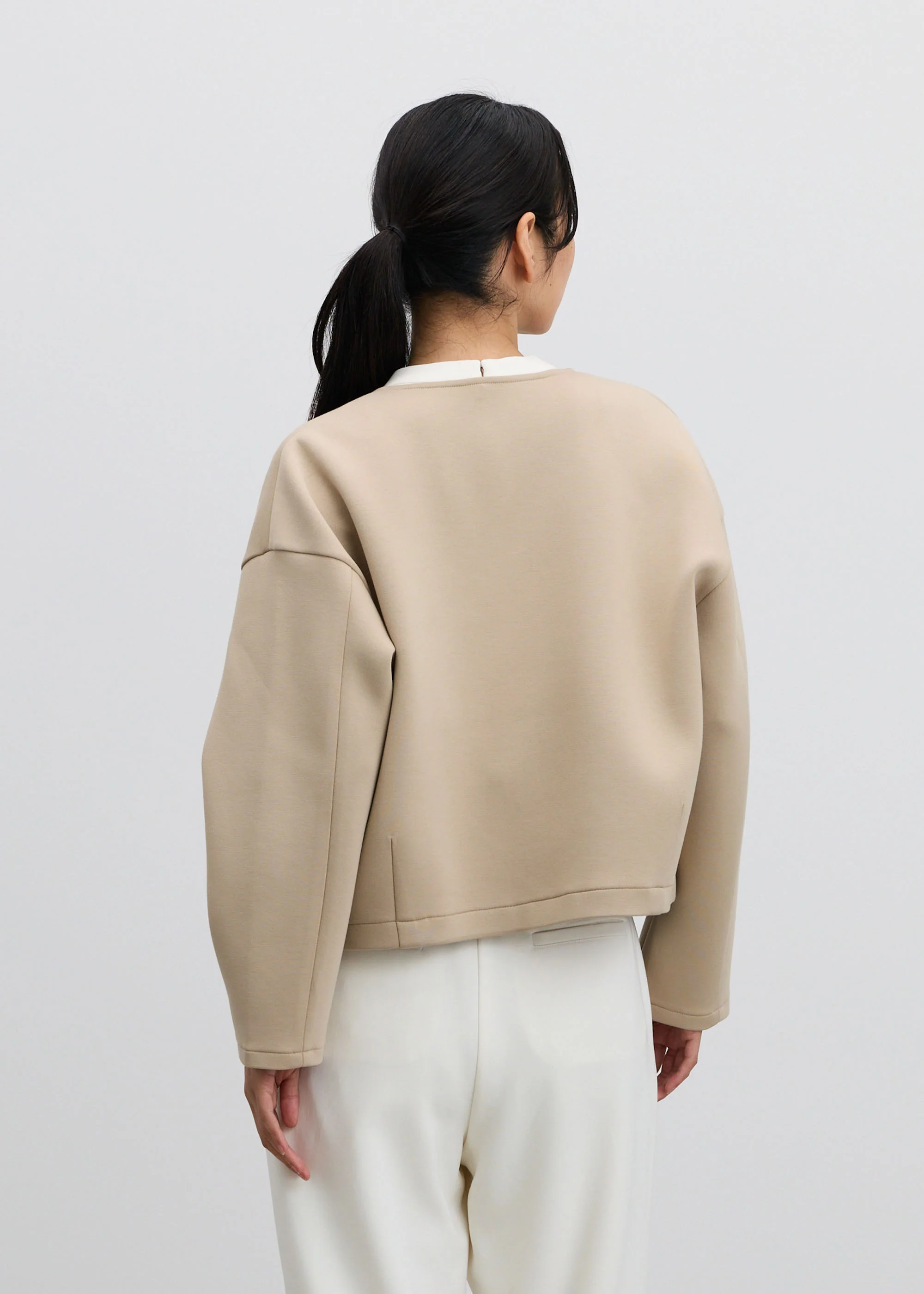ソフトダブルフェイスショートブルゾン - Image 12