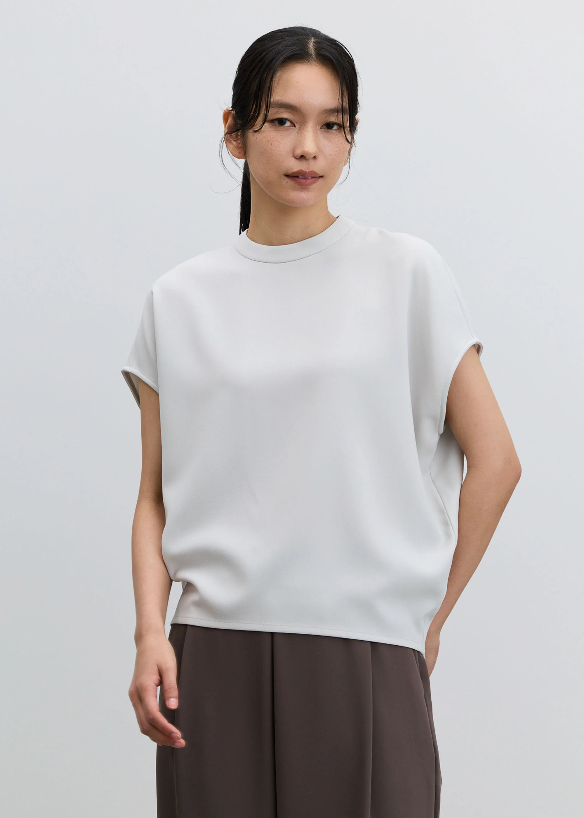 スタンドカラーコクーンブラウス - Image 13
