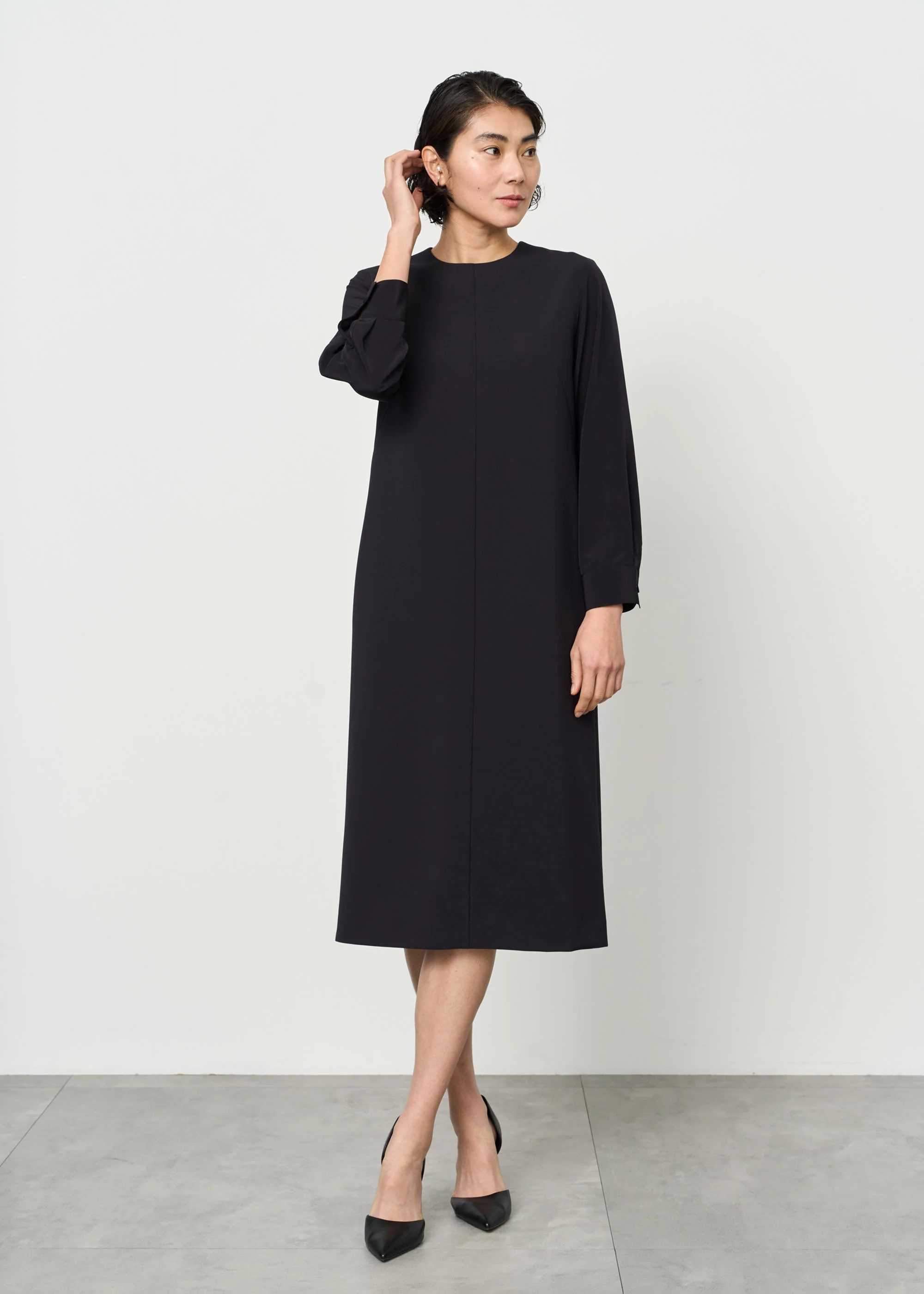 ストレッチファイン袖切替ワンピース - Image 8