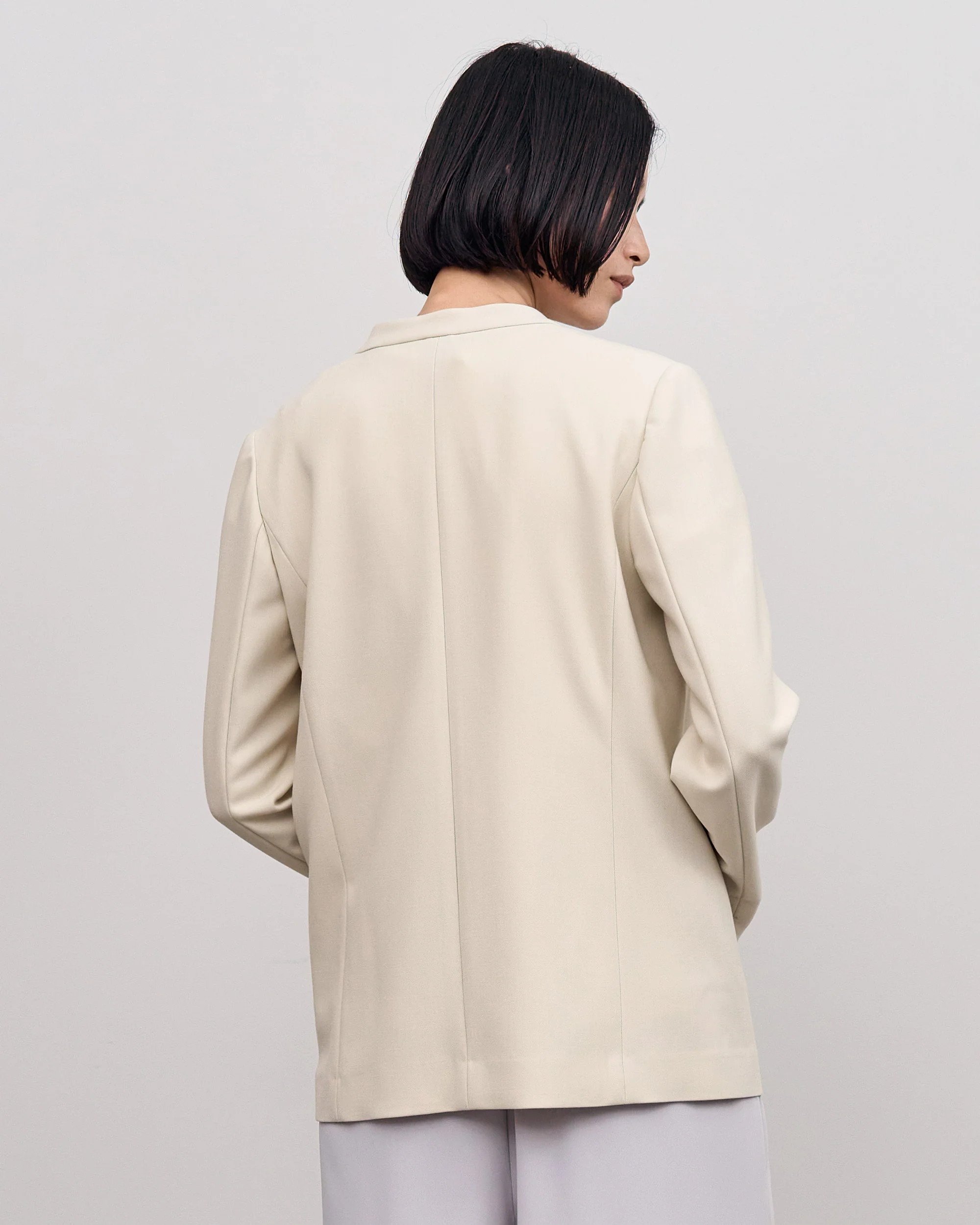 ウールライクノーカラージャケット - Image 4